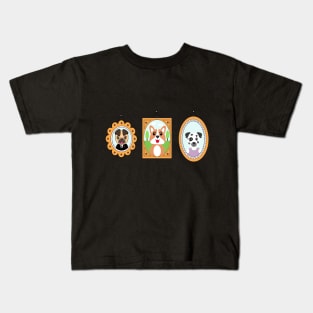 Kawaii pug, dalmatian and corgi dogs Kids T-Shirt